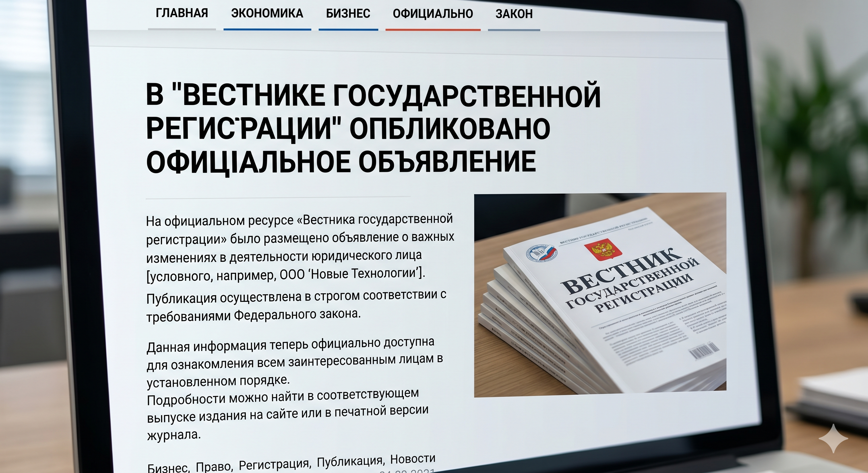 Вышла первая публикация об уменьшении уставного капитала (погашение доли, принадлежащей Обществу)